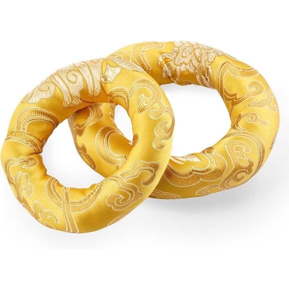 4  and 5 in inch‎ Silk Brocade Cushion Pillow for Tibetan Singing Bowl - Picture 3 of 5